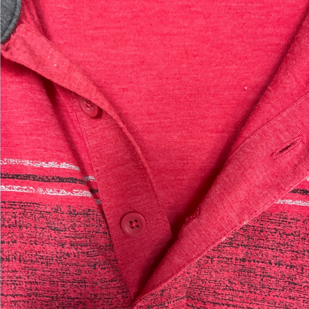 George Men's Casual Red Button Down Shirt - Picture 4 of 6
